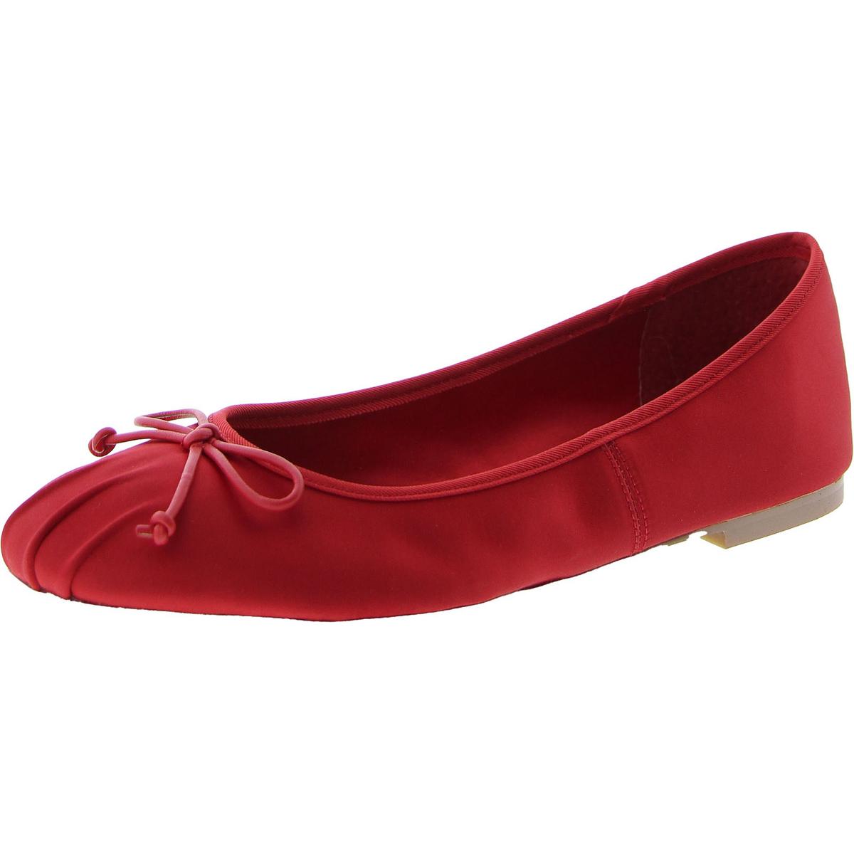 Annalise Womens Satin Flat Ballet Flats