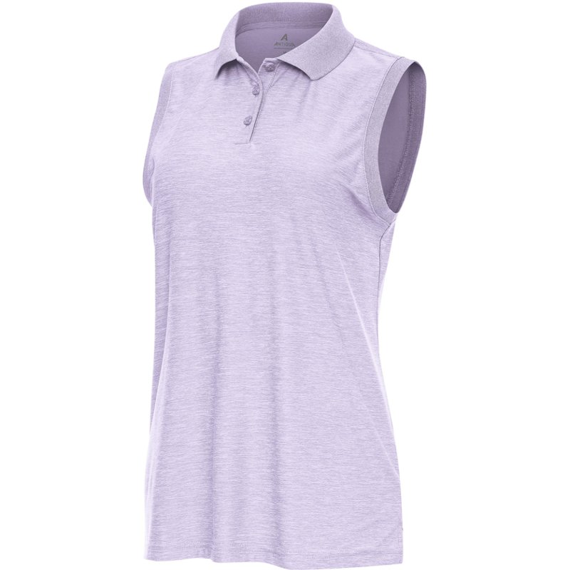 Antigua Women's Recap Sleeveless Polo Shirt Pastel/Lilac Heather, Small - Women's Athletic Performance Tops at Academy Sports