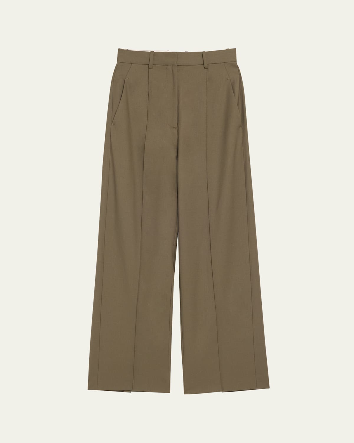 Antonella Wide-Leg Wool Twill Trousers