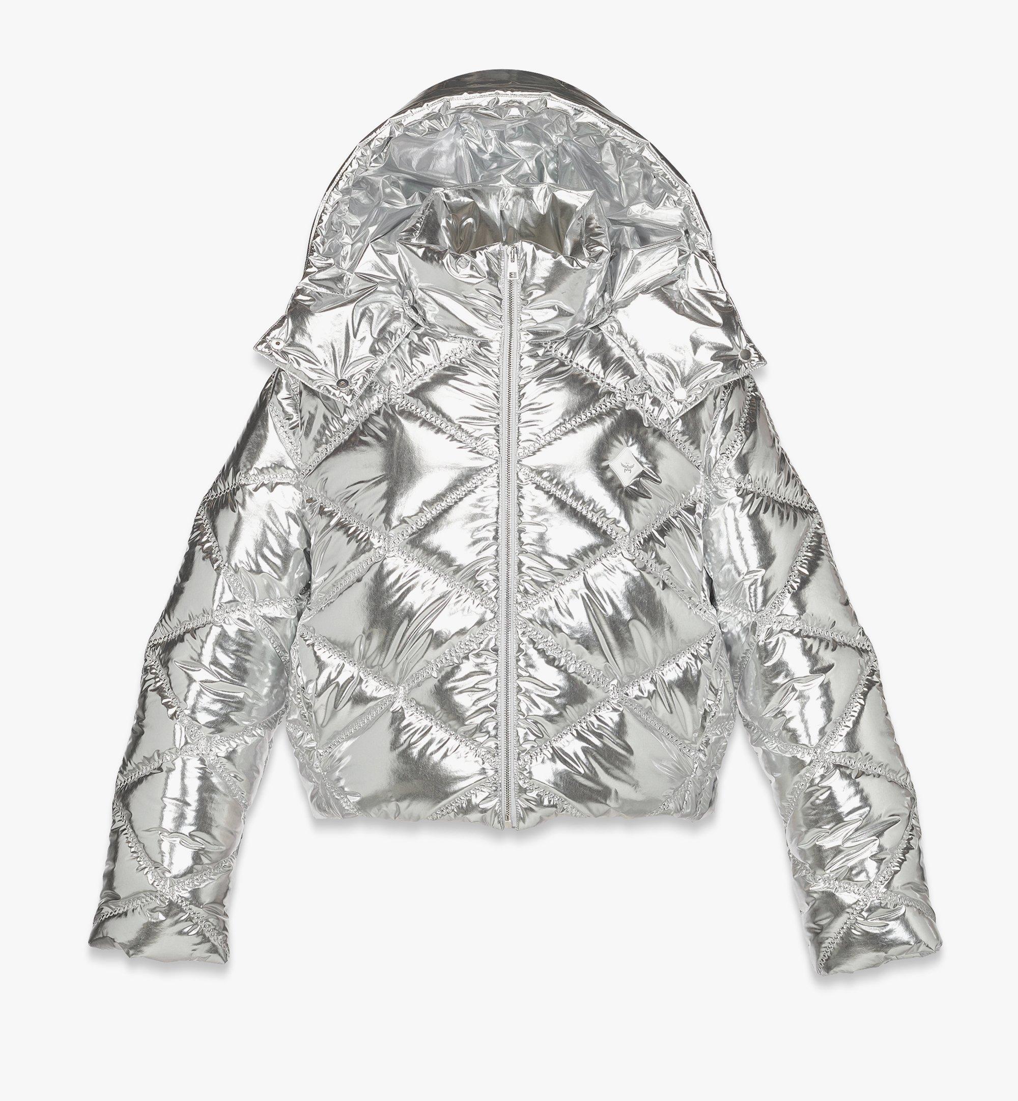 Après-ski Quilted Puffer Jacket In Metallic Polyester