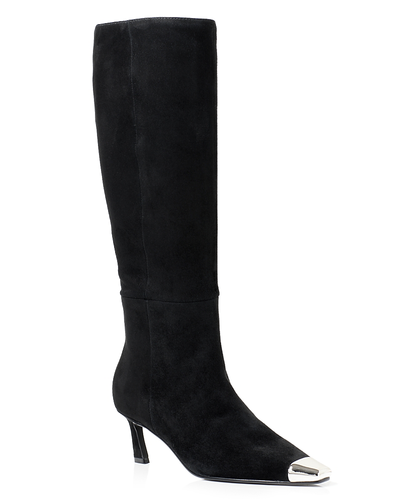 Aqua Women's Orion Suede Cap Toe High Heel Boots - Exclusive