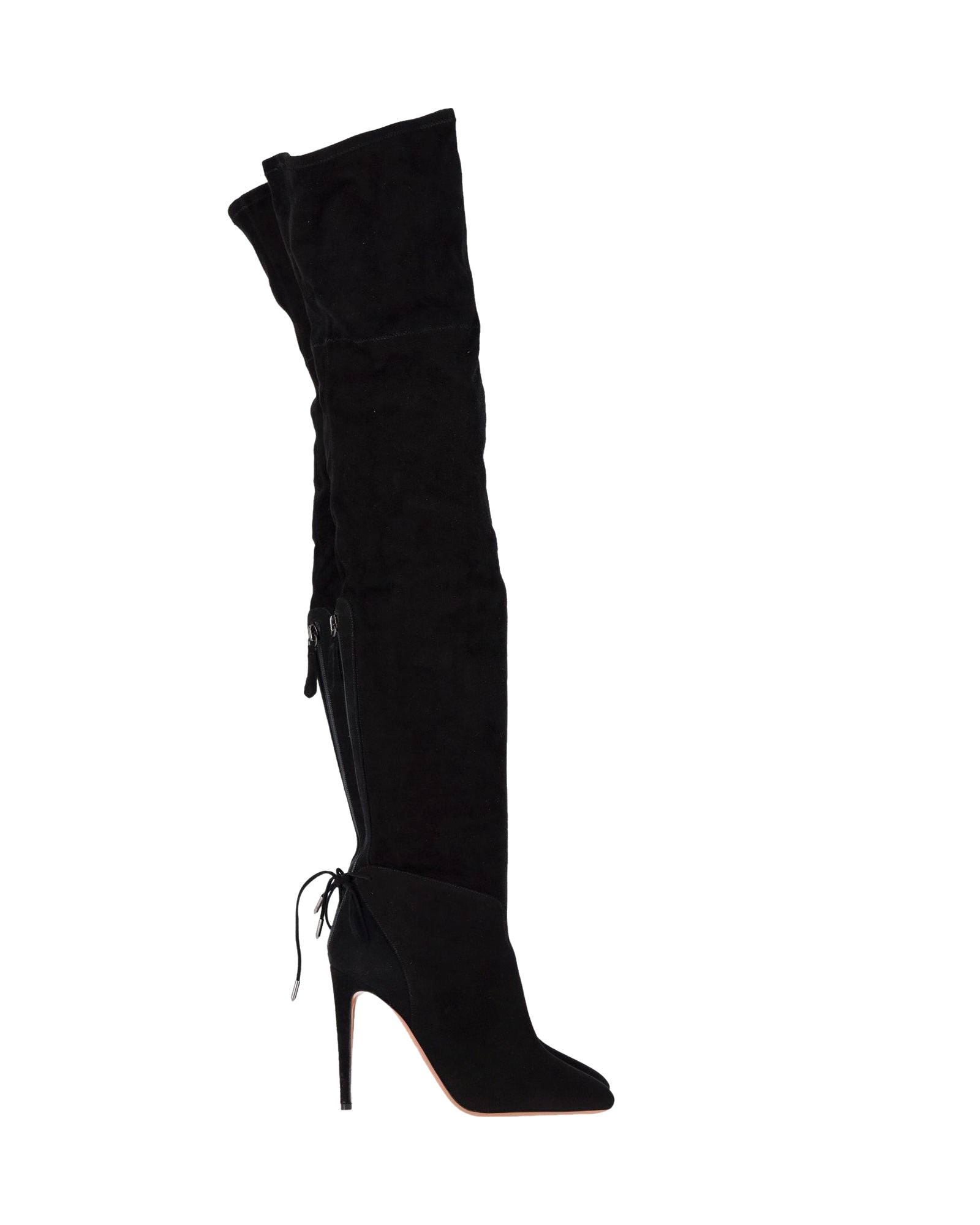 Aquazzura Giselle Over-The-Knee Boots in Black Suede