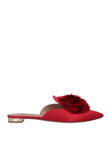 Aquazzura Woman Mules & Clogs Red Size 4 Textile fibers