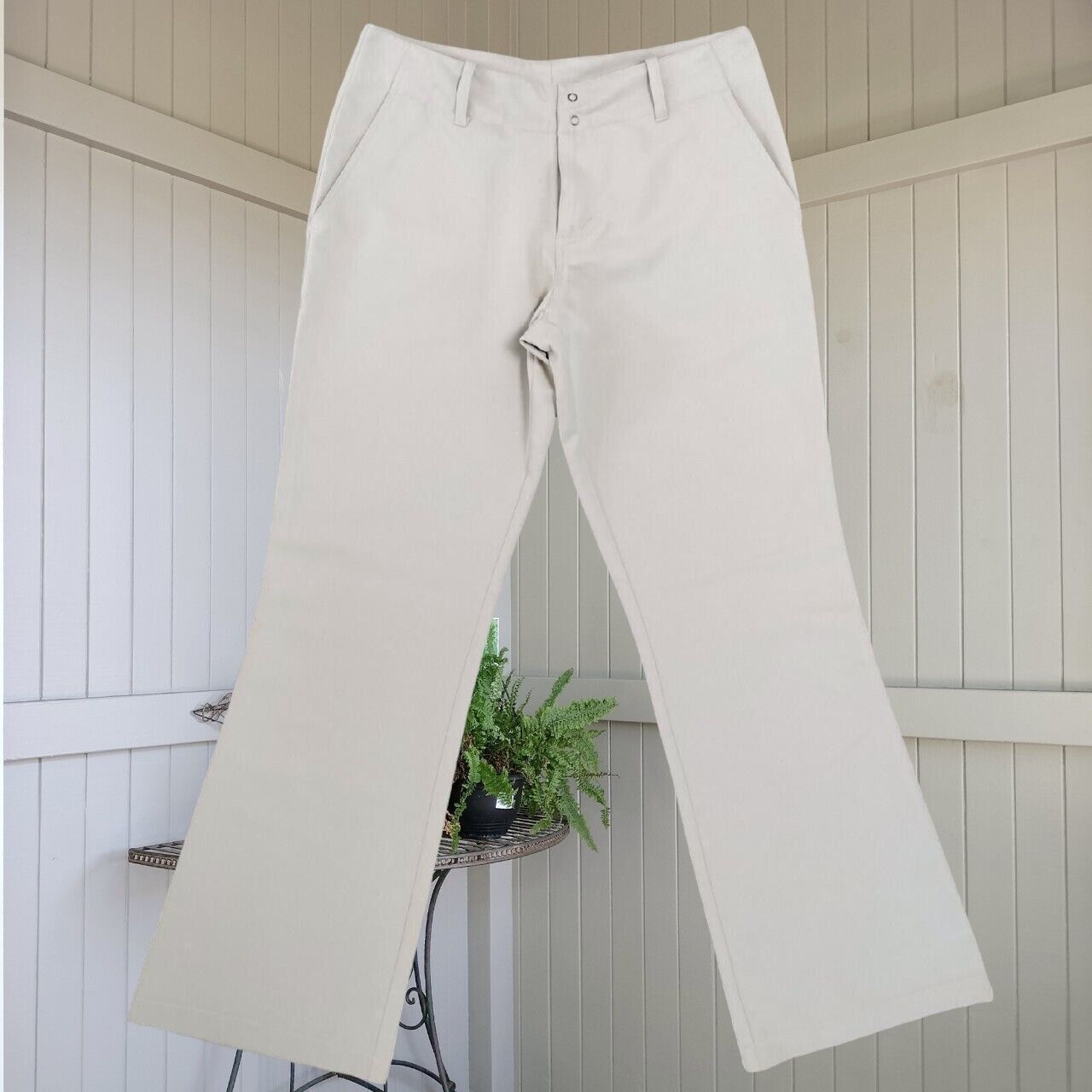 Archival Clothing x Kathmandu Pants Beige Bootcut Flare Hiking Outdoors Size 10, Women's