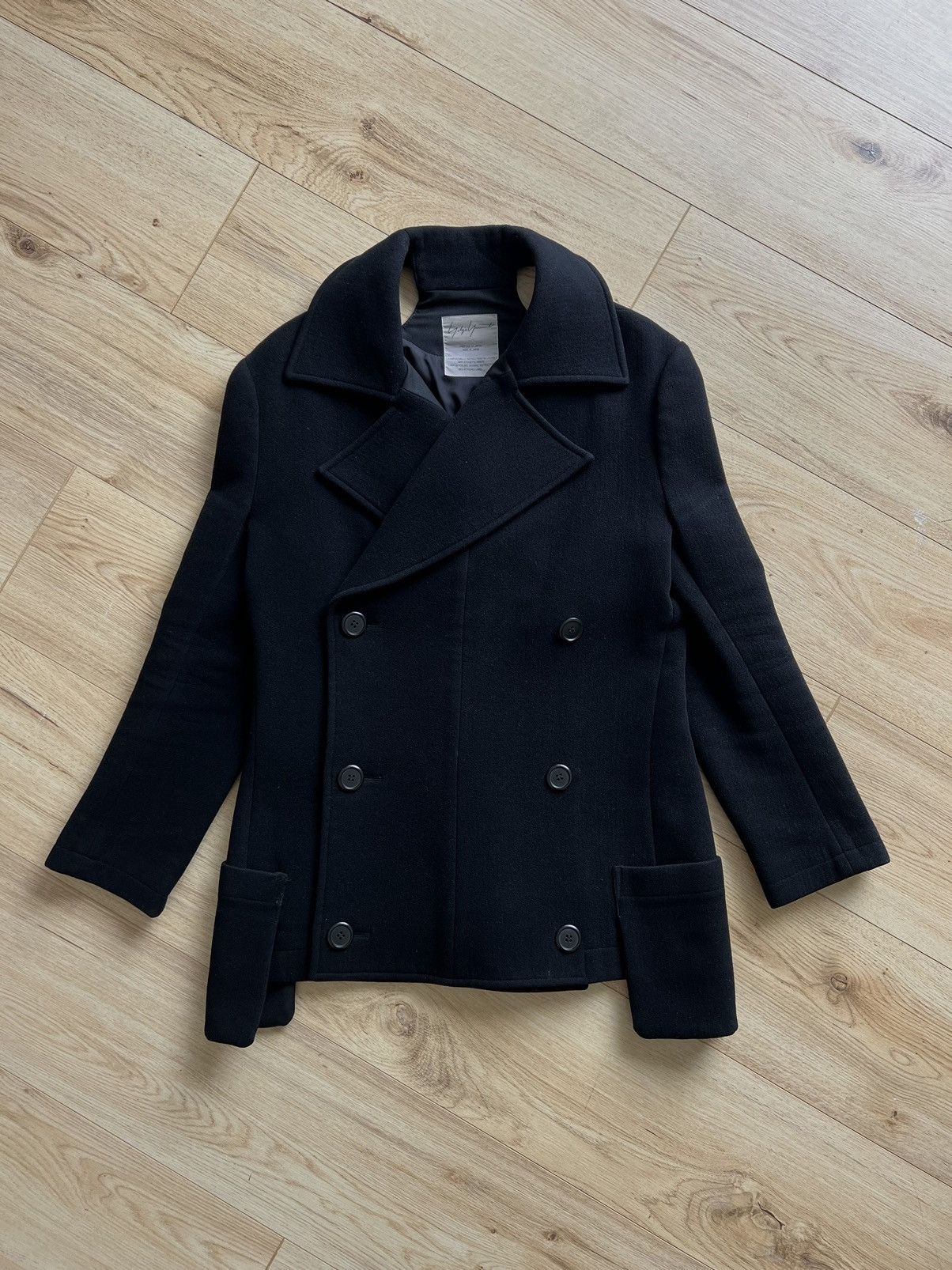 Archival Clothing x Vintage Wool Pea Coat Aw98 in Black, Women's (Size Medium)