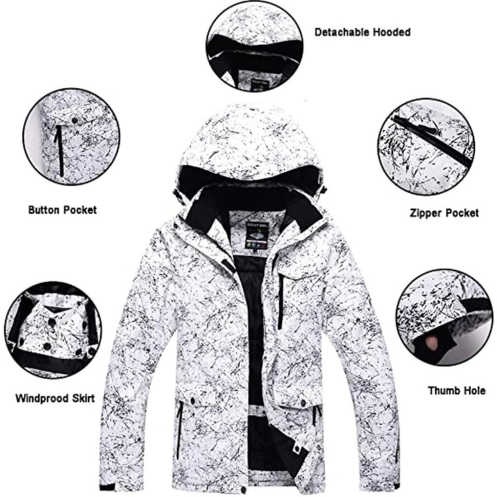 Arctic Queen Ski Snow White Black Jacket Small, Women's