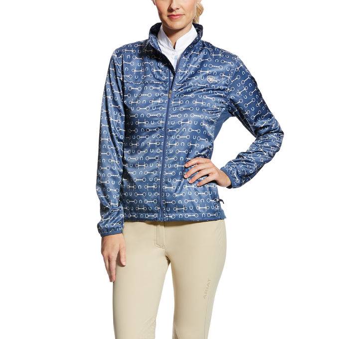 Ariat Ladies Ideal Windbreaker Jacket - Blue Bit Print