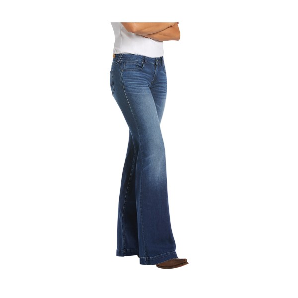 Ariat Mid-Rise Stretch Kelsea Wide-Leg Jeans for Ladies - Joanna - 28