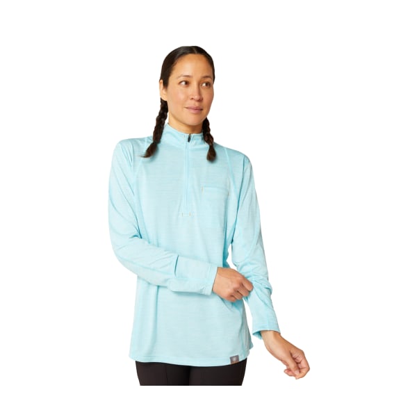 Ariat Rebar Evolution Half-Zip Long-Sleeve Top for Ladies - Arctic Blue - L