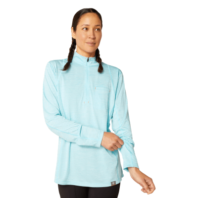 Ariat Rebar Evolution Half-Zip Long-Sleeve Top for Ladies - Arctic Blue - M