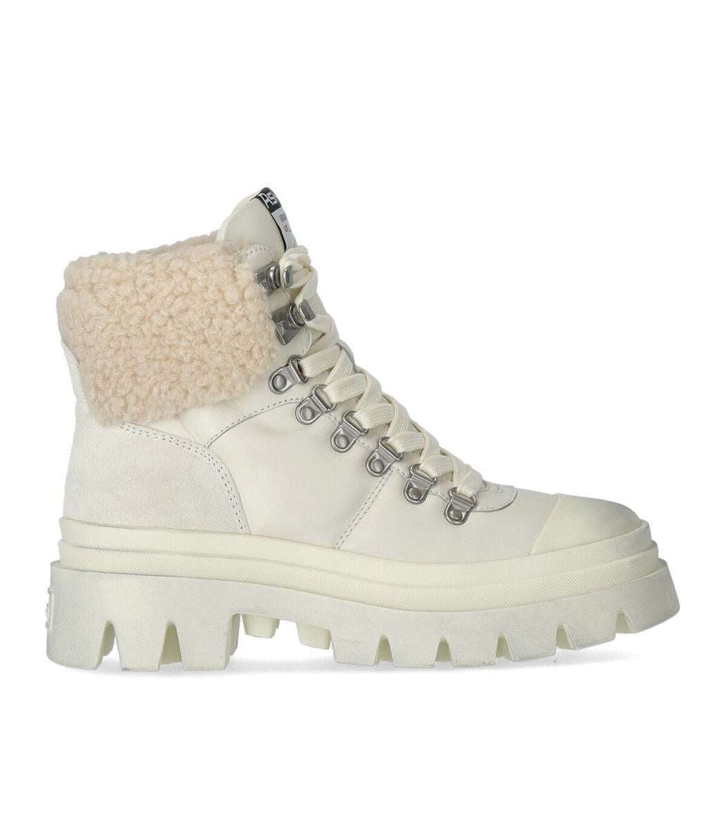 Ash Patagonia Fur Cream Combat Boot