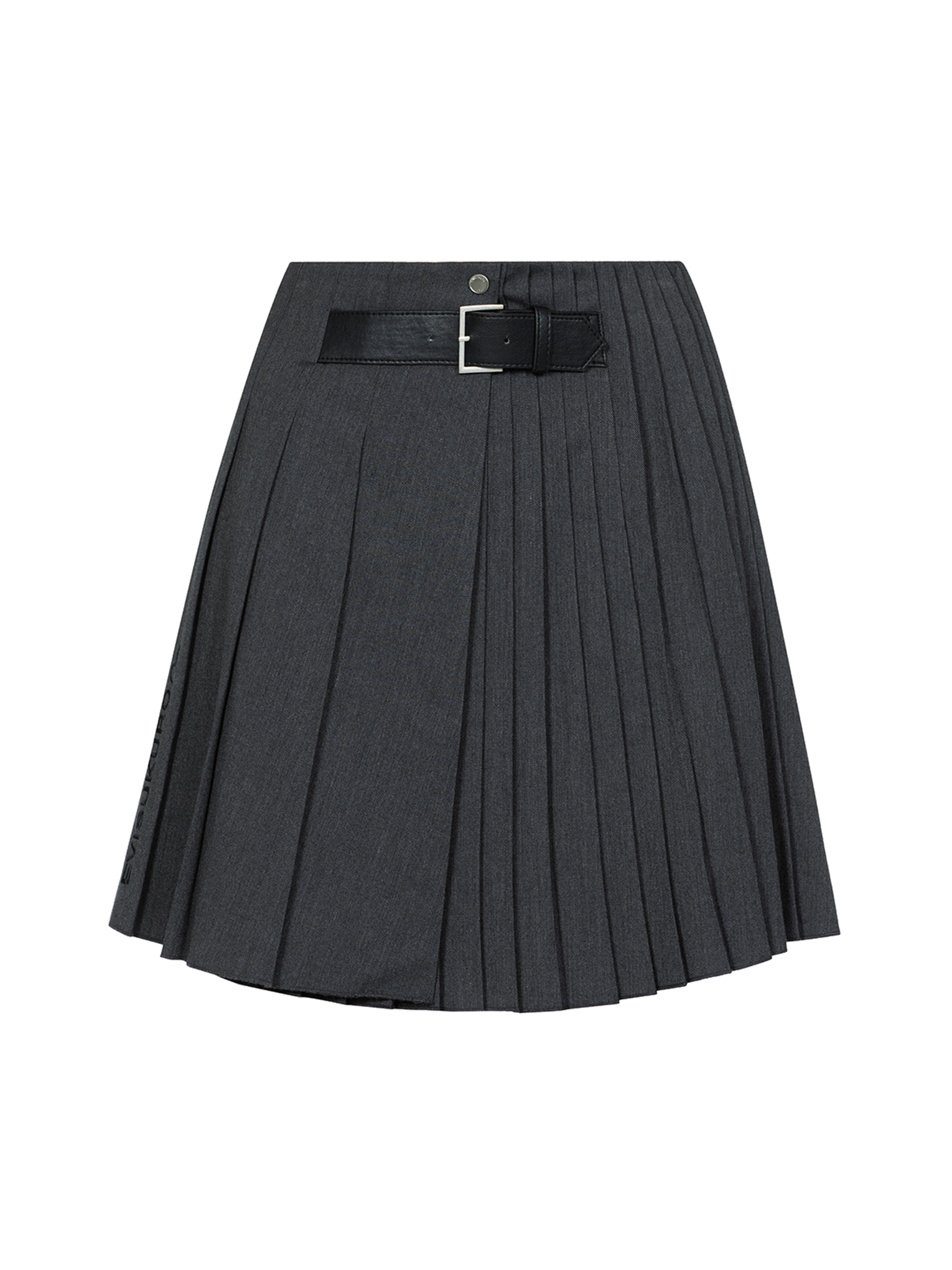 Asymmetric Fashion Fit Pleated Skirt