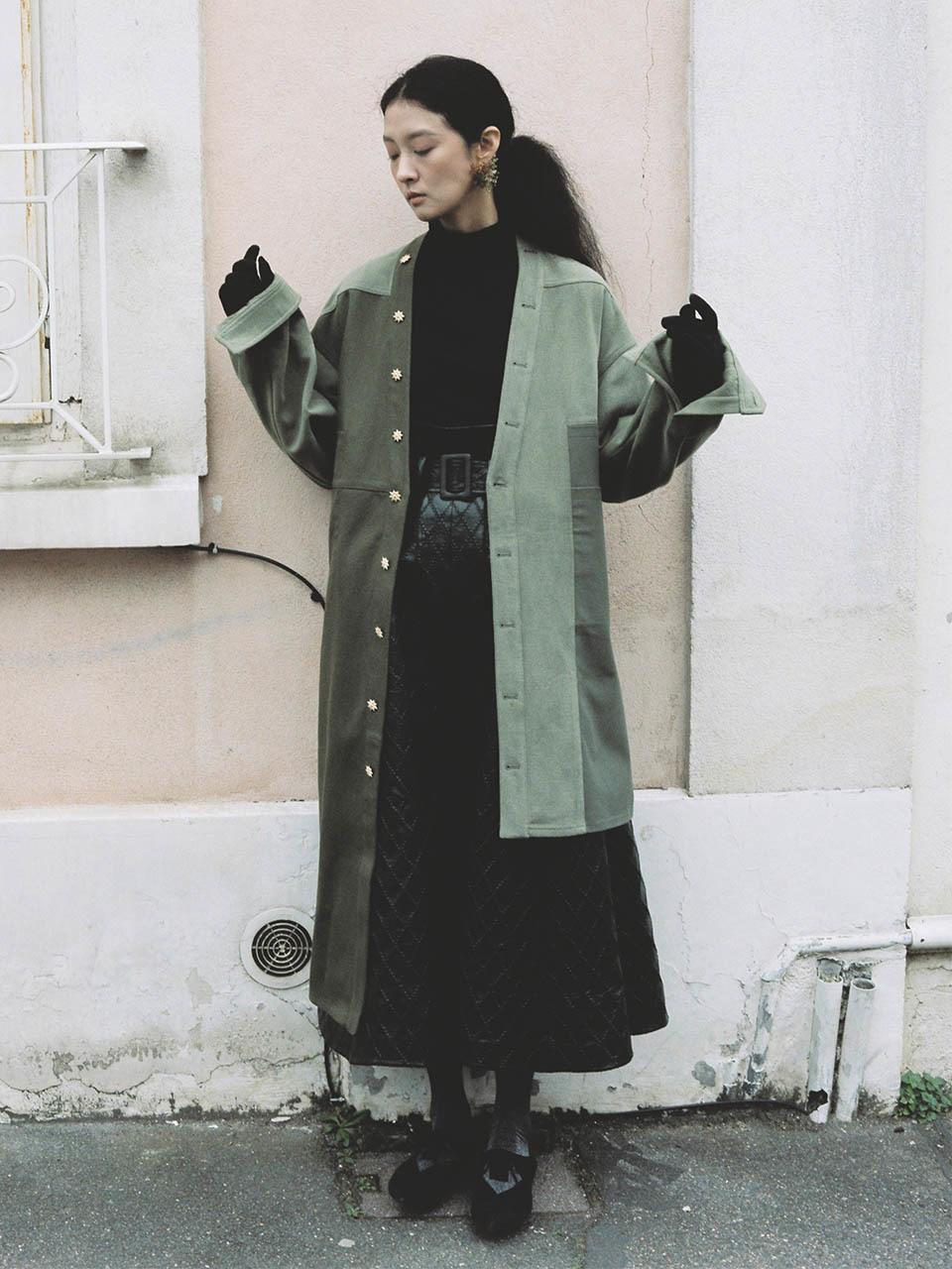 Asymmetric Oversized Military Coat