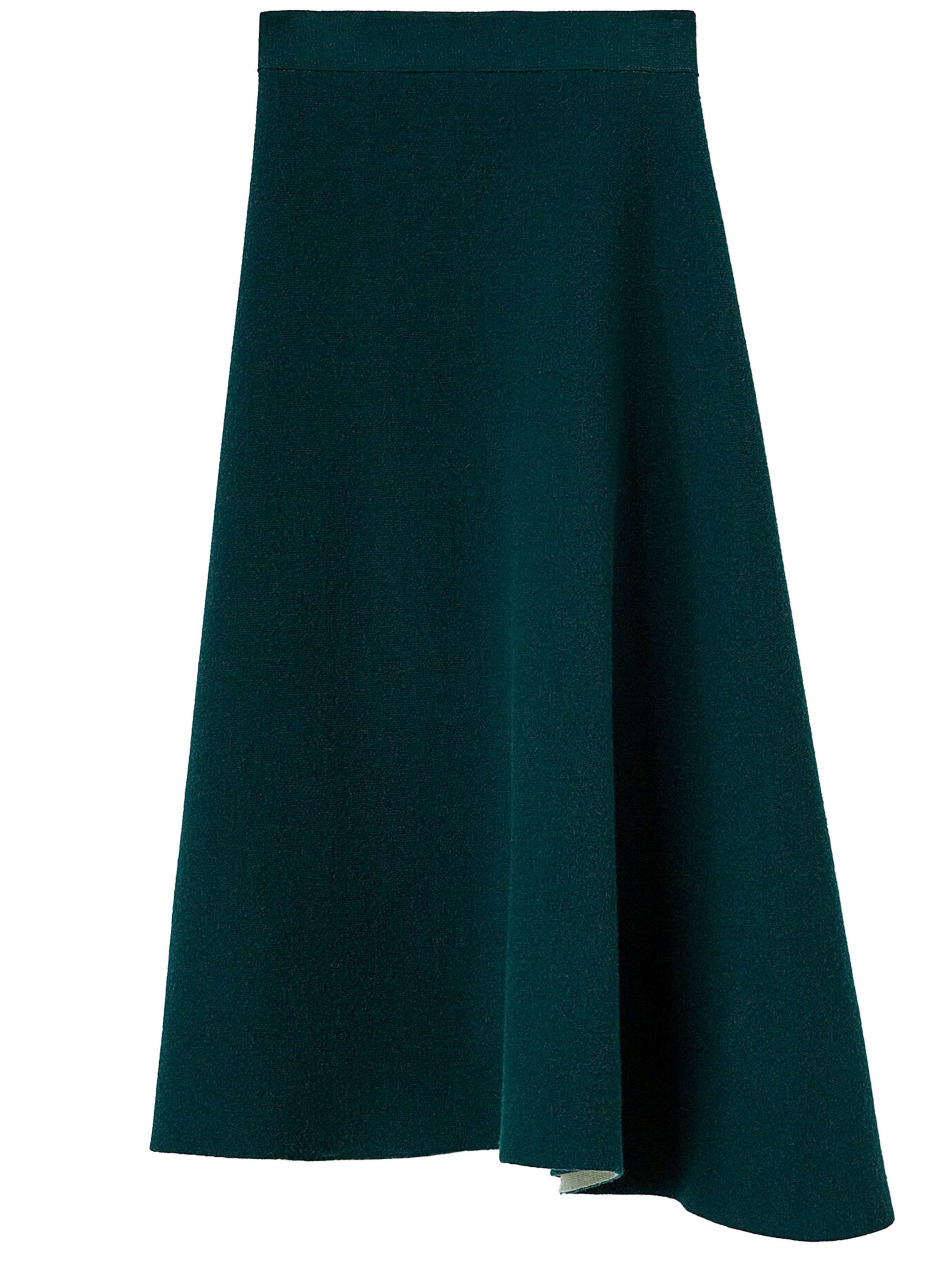 Asymmetrical green skirt