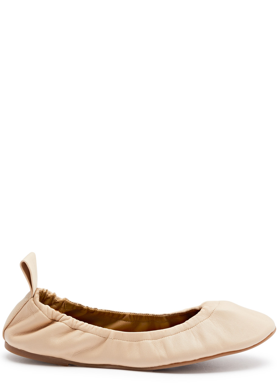 Atp Atelier Teano Leather Ballet Flats - Off White - 5