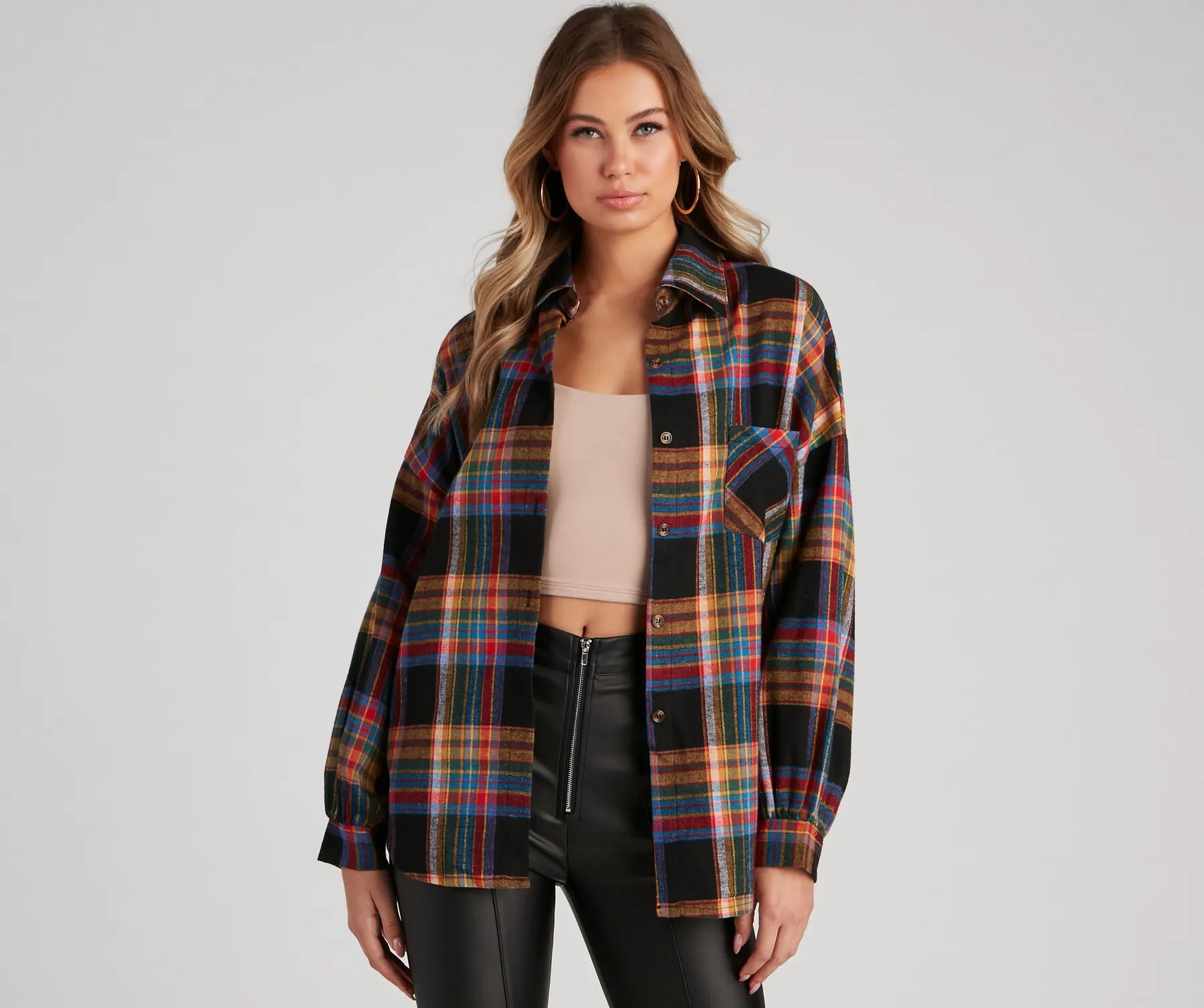 Autumn Colors Plaid Shirt