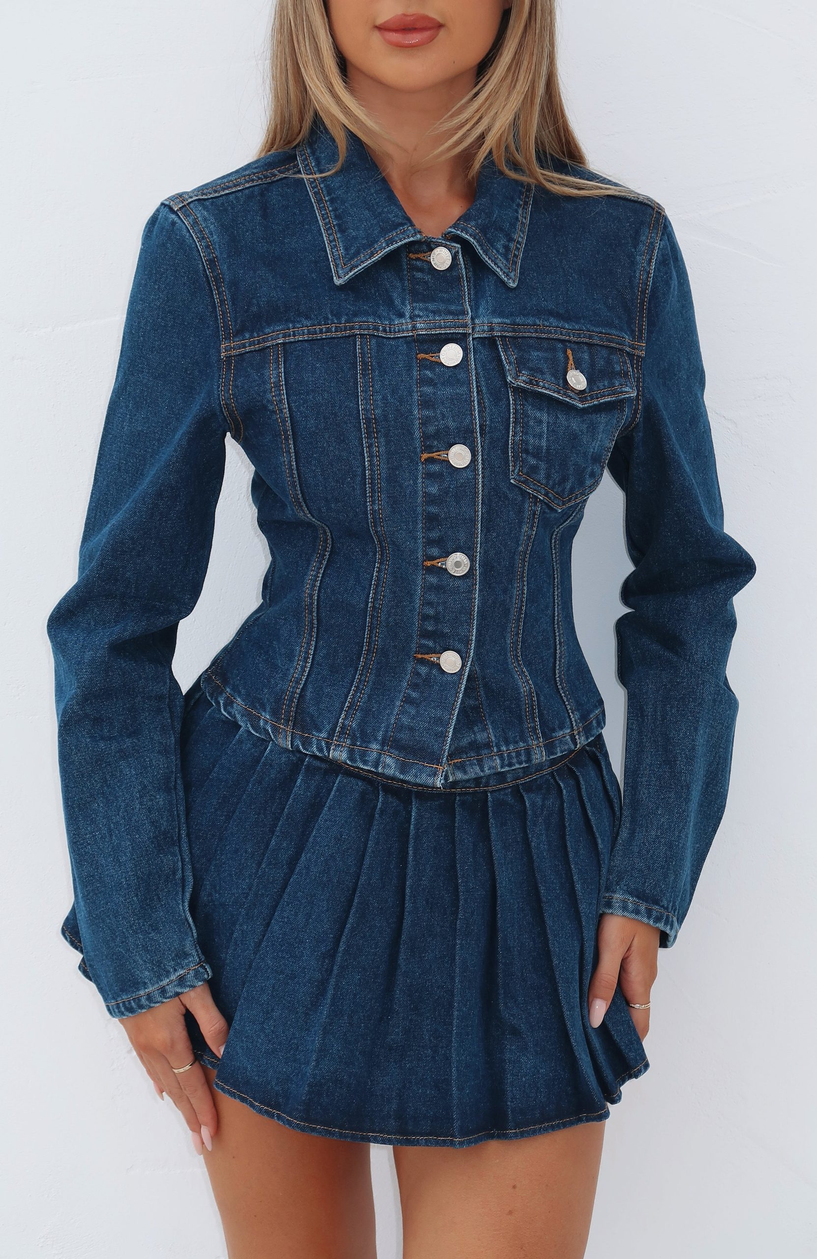 Ayla Denim Jacket Dark Blue