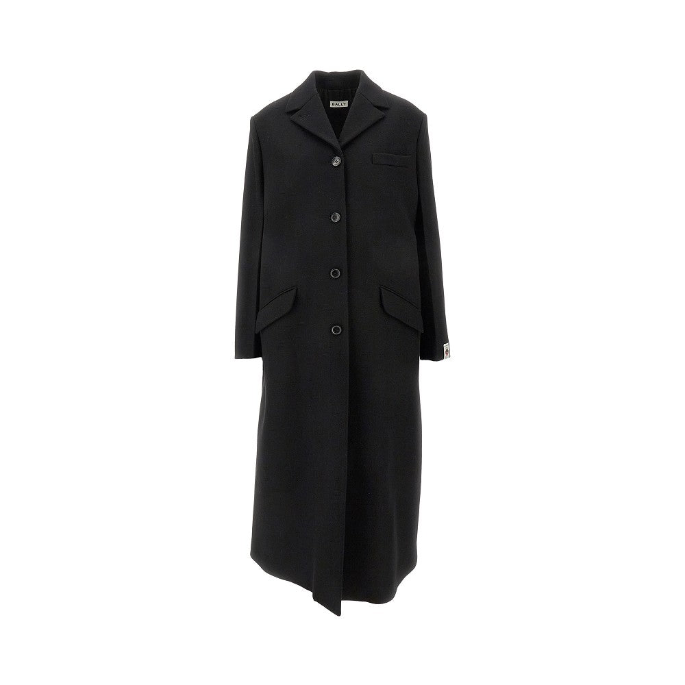 BALLY Wool-blend single-breasted long coat Woman 38