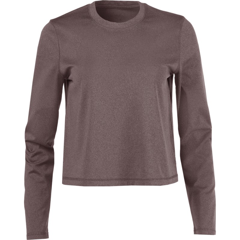 BCG Women's Rib Long Sleeve Crop Top French Roast, Large - Women's Core/Basic Tops at Academy Sports