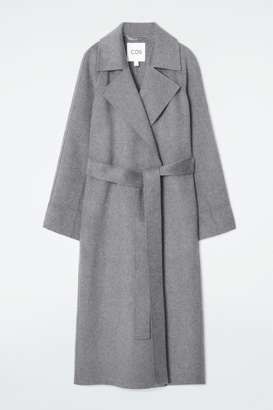 BELTED DOUBLE-FACED WOOL COAT