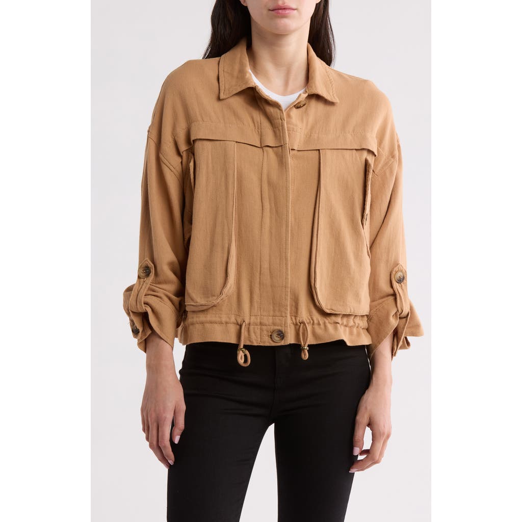 BLANKNYC Cotton & Linen Utility Jacket in A Game at Nordstrom Rack, Size Medium