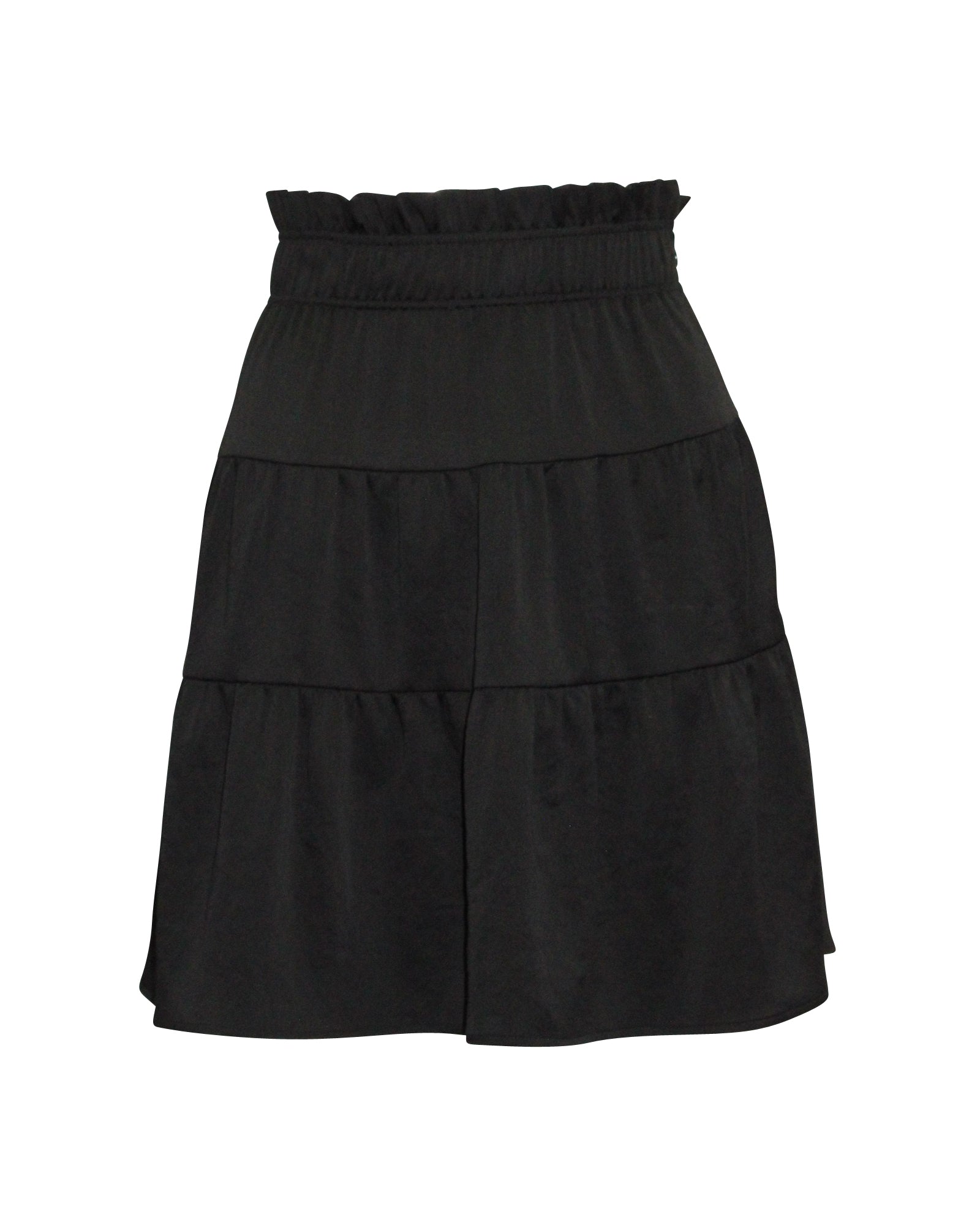 Ba & sh Ruffy Tiered Skirt in Black Polyester