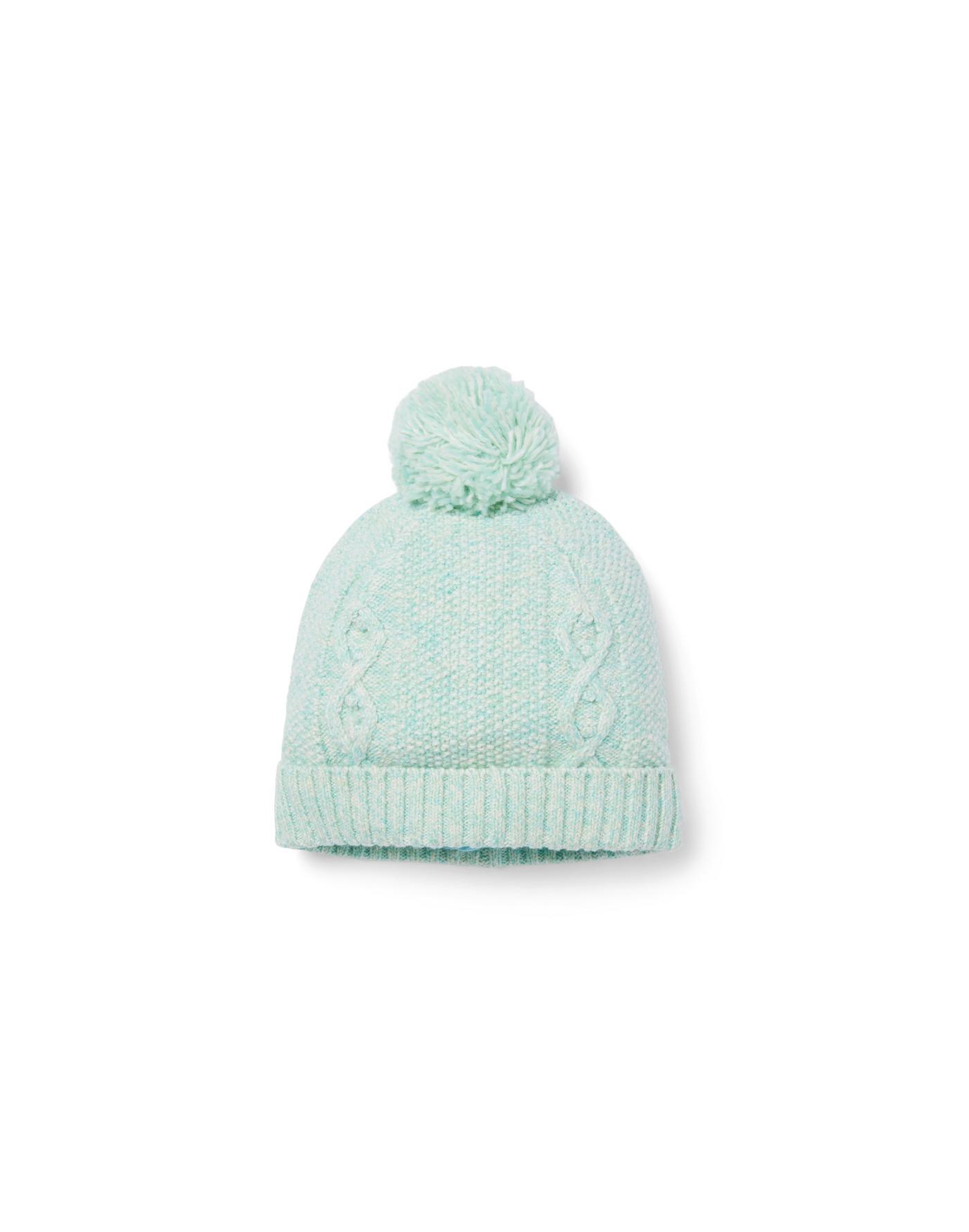 Baby Cable Knit Pom Beanie