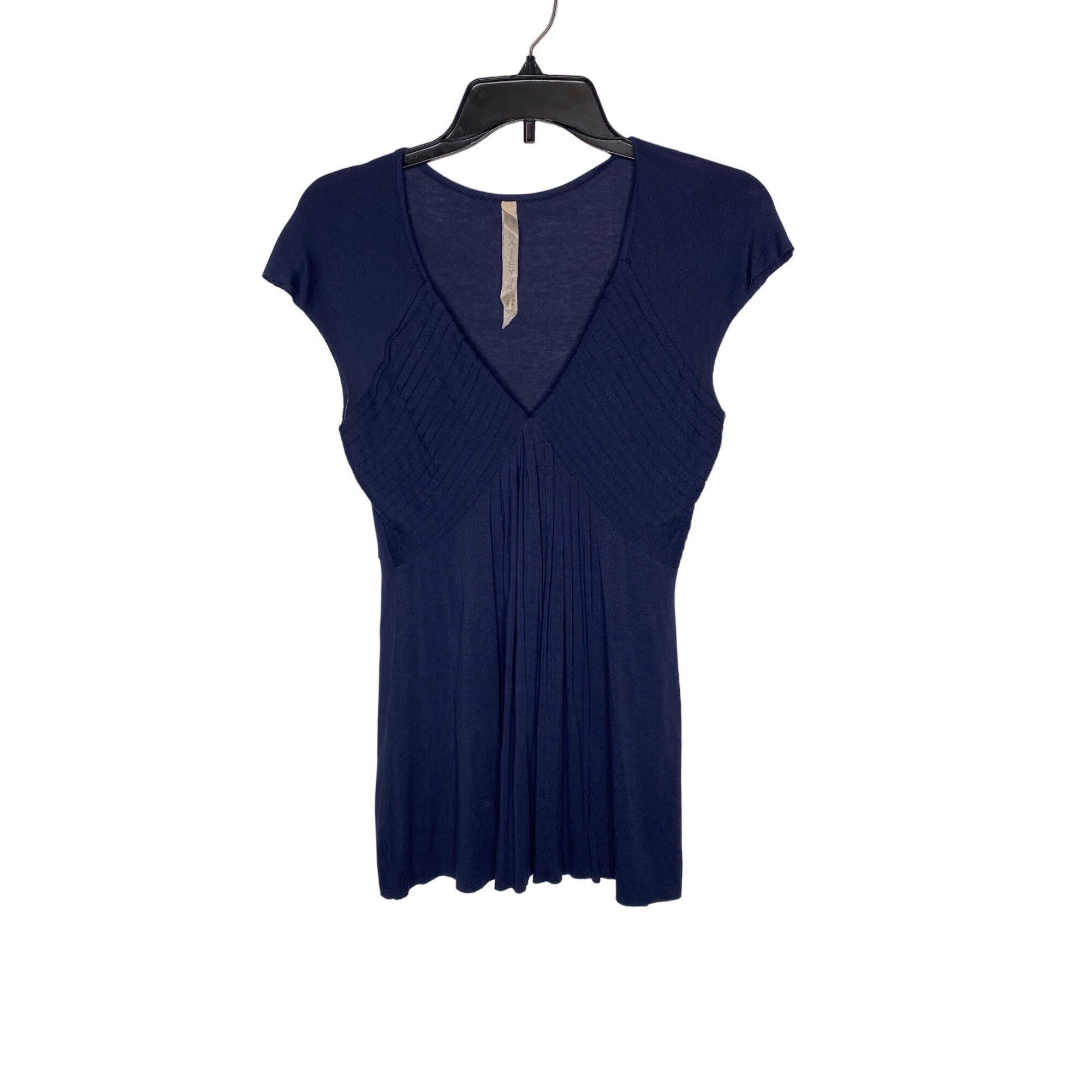 Bailey 44 Women's Navy Blue Pleated Tunic Top Size S