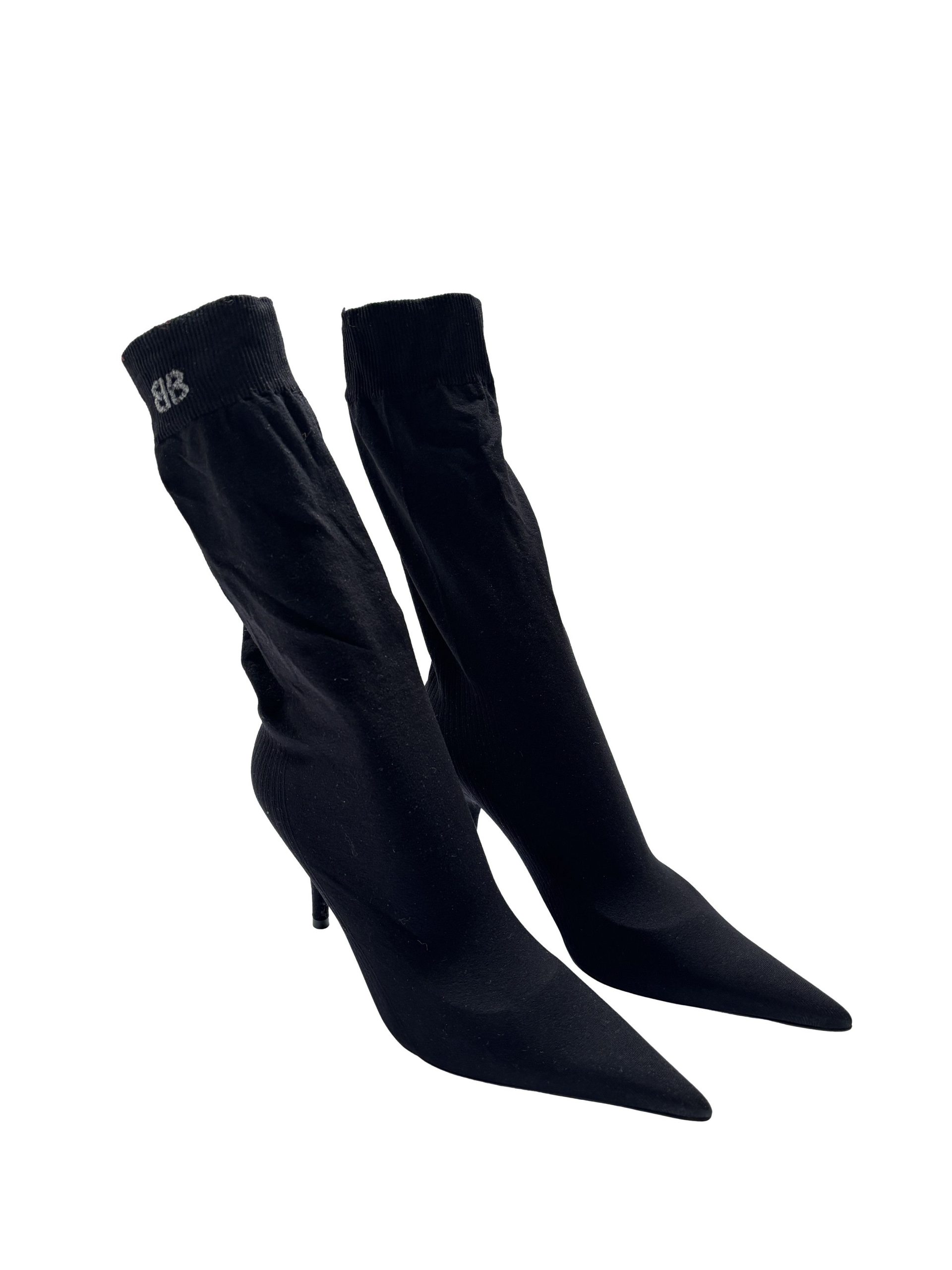 Balenciaga By Demna Black Knife Sock Boots, Women's (Size 6)