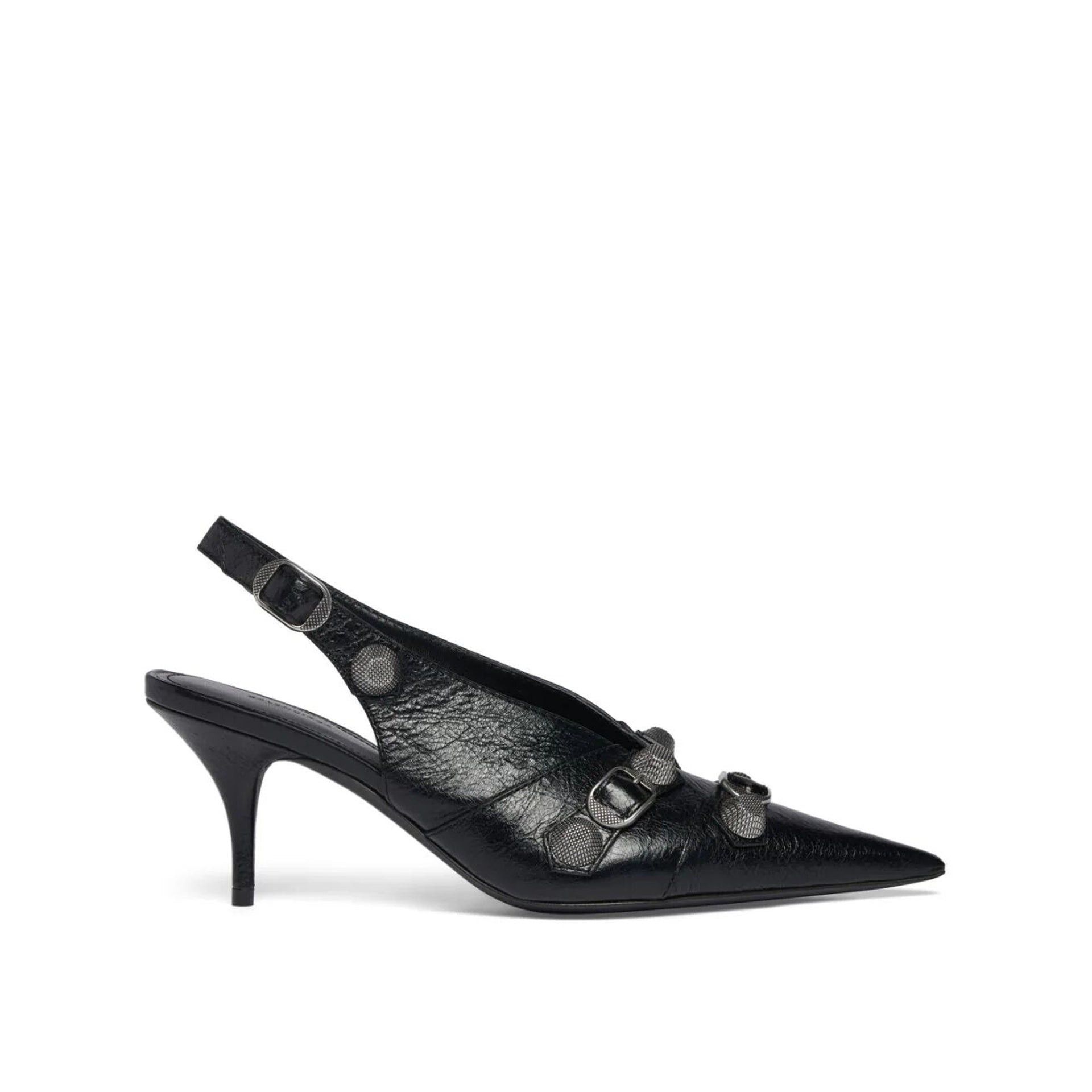 Balenciaga Cagole Slingback Pumps Shoes in Black, Women's (Size 6)