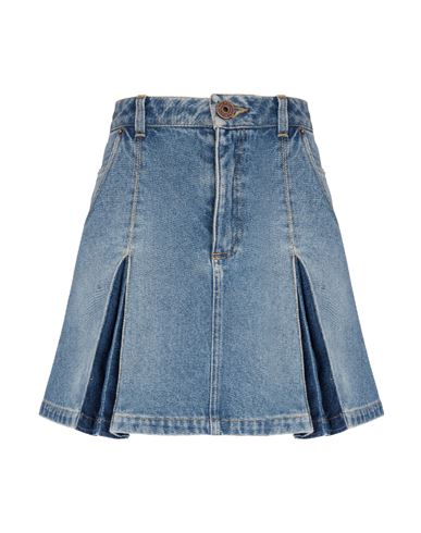 Balmain Woman Denim skirt Blue Size 2 Cotton