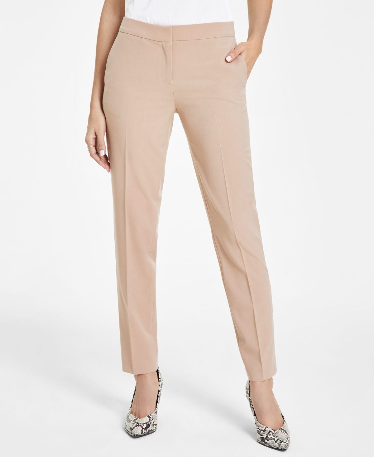 Bar Iii Women's Straight-Leg Dress Pants, Created for Macy's - Barley Field