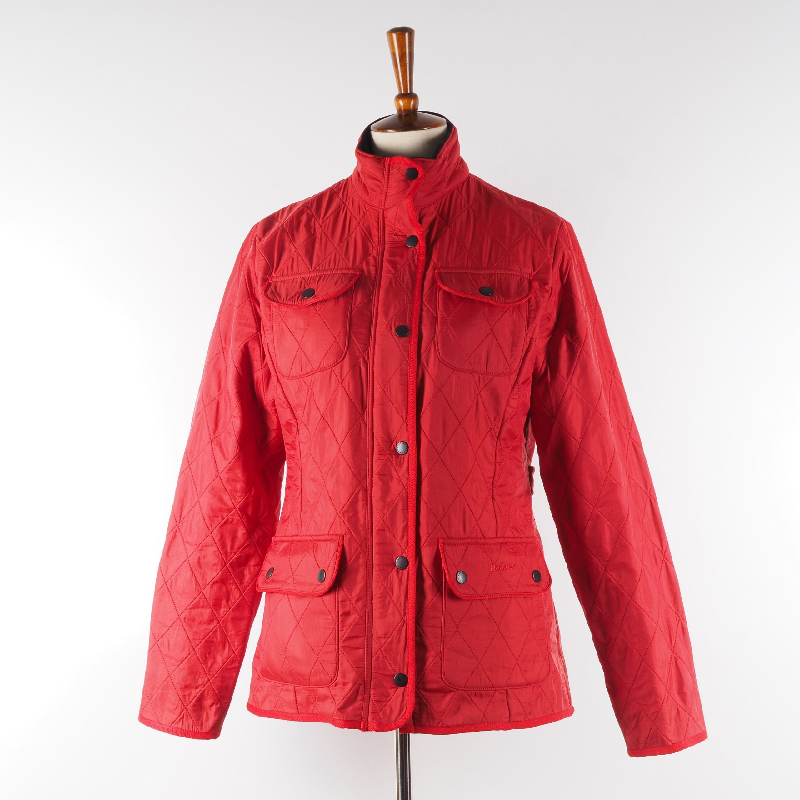 Barbour Women's Utility Polarquilt Quilted Red Coat Jacket (Size Medium)