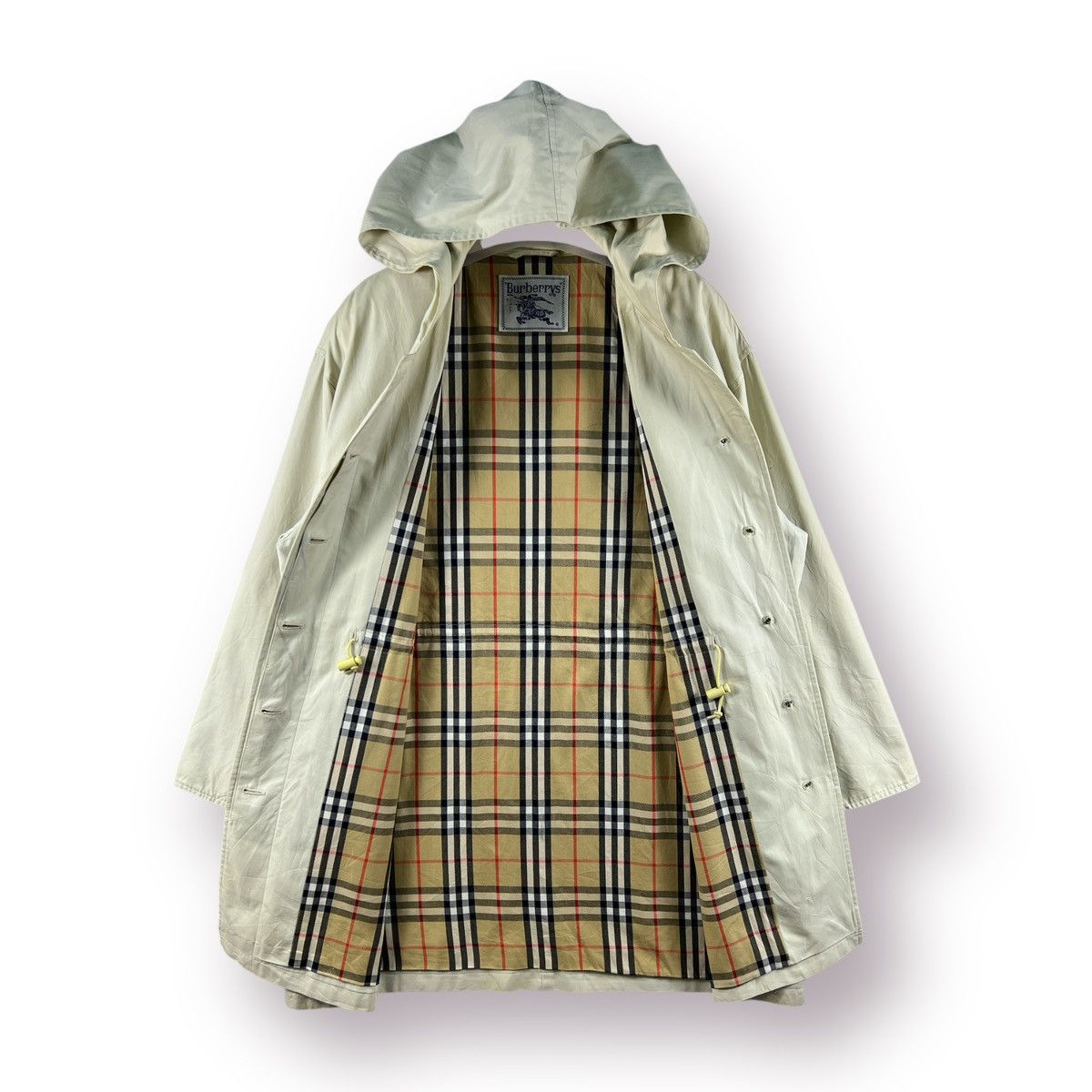 Barbour x Burberry Prorsum Burberrys Prorsum Hoodie Parka Jacket in Cream/White, Women's (Size XL)