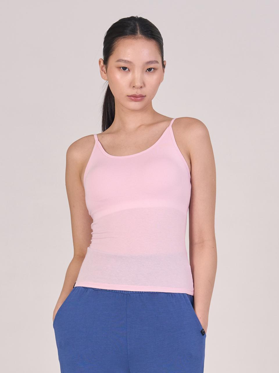 Basic Modal Slim Fit Camisole [Pastel Pink] (OZTI4022)