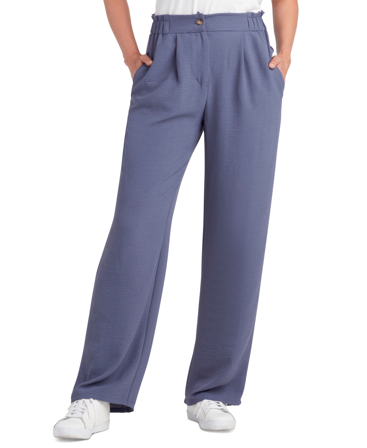 Bcx Air Flow Wide-Leg Elasticated Pants - Denim