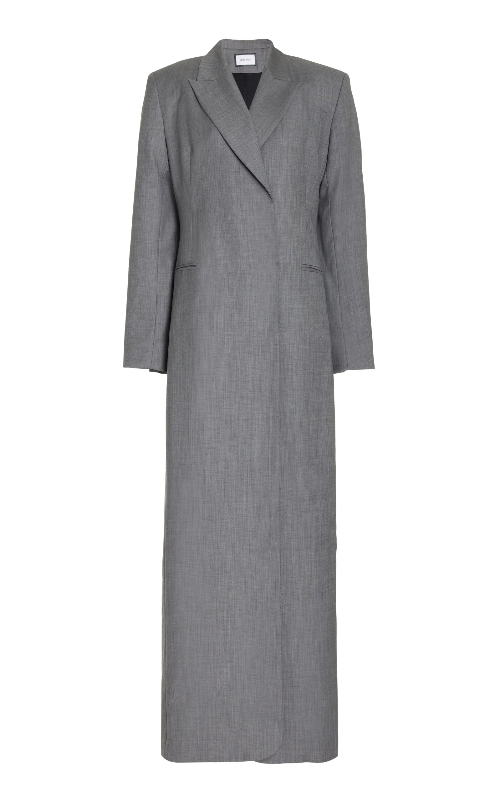 Beare Park - Tailored Wool Wrap Coat - Grey - AU 12 - Moda Operandi