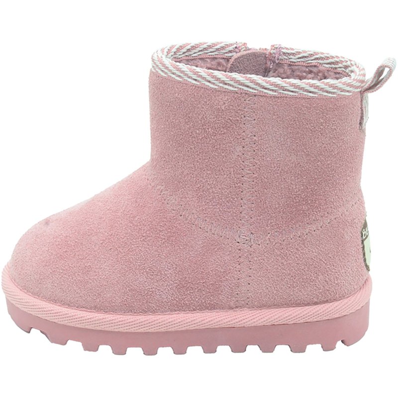 Bearpaw Toddler Jessica Suede Booties with Faux-Fur Lining Light Pink, 4 - Winter Boots at Academy Sports