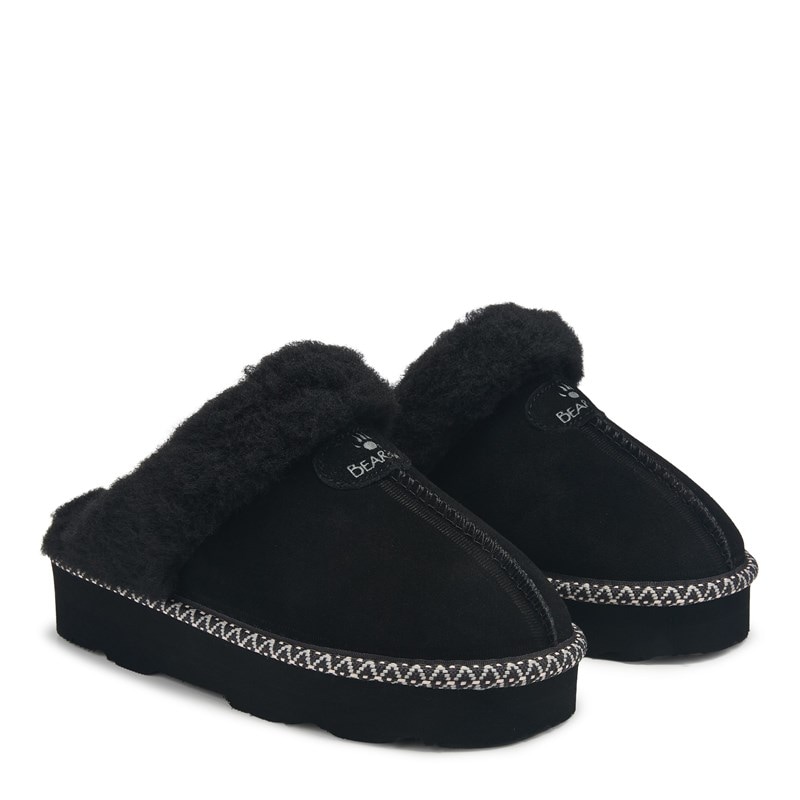 Bearpaw Women's Loki Platform Slipper Shoes (Black) - Size 10.0 M