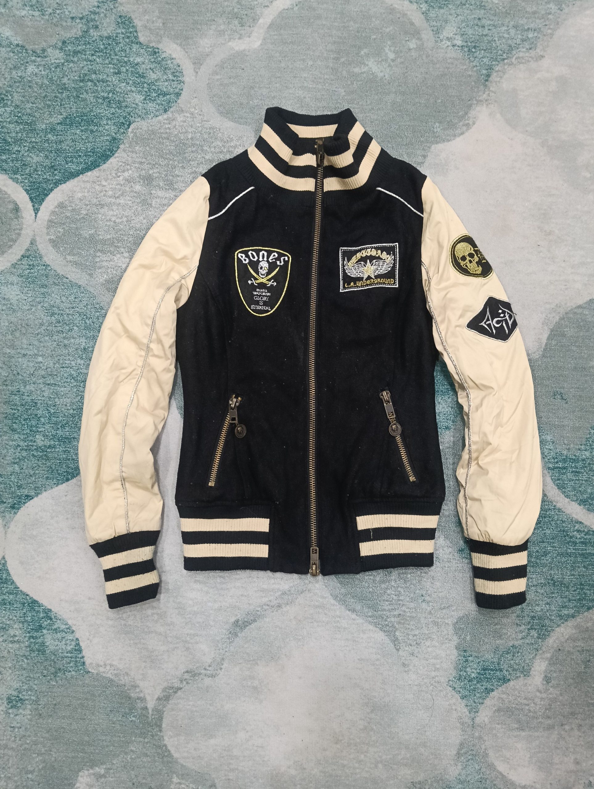 Beauty Beast x Hysteric Glamour Vintage D.i.a. Varsity Embroidery Jacket, Women's (Size Small)