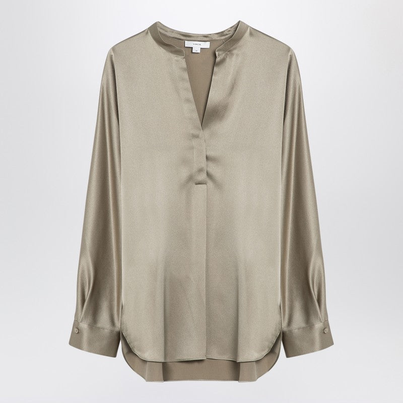 Beige Silk Blouse