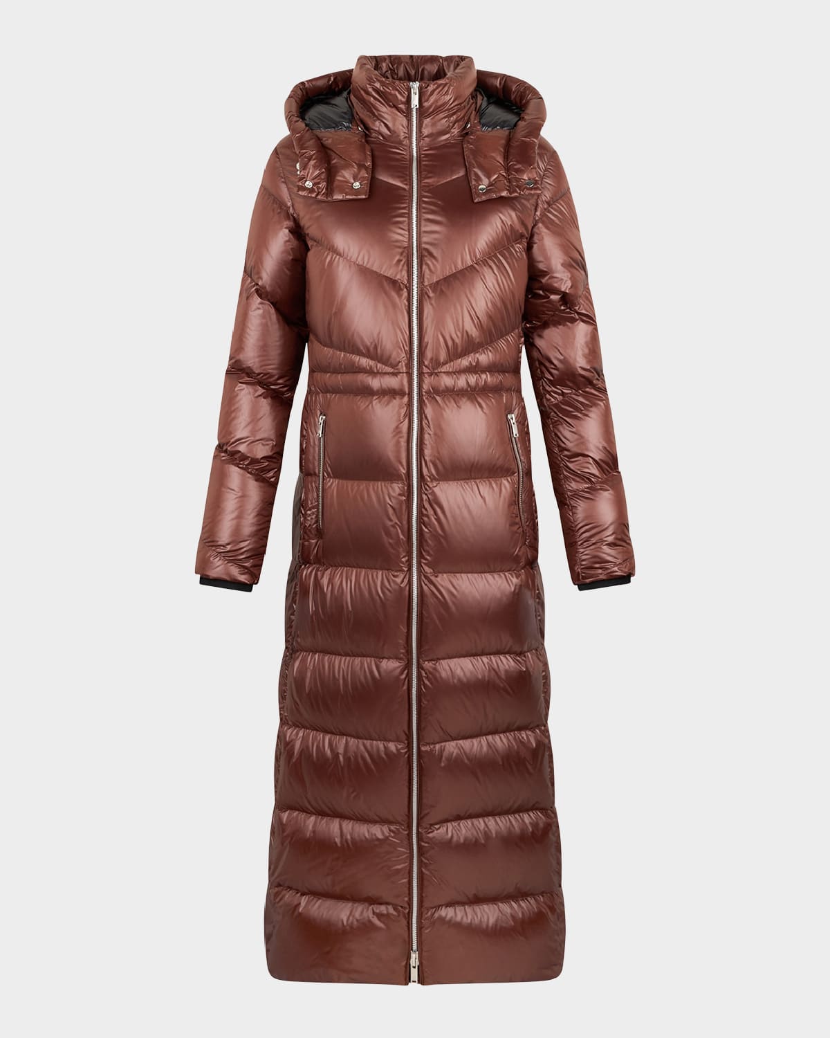 Belle Long Shiny Puffer Coat