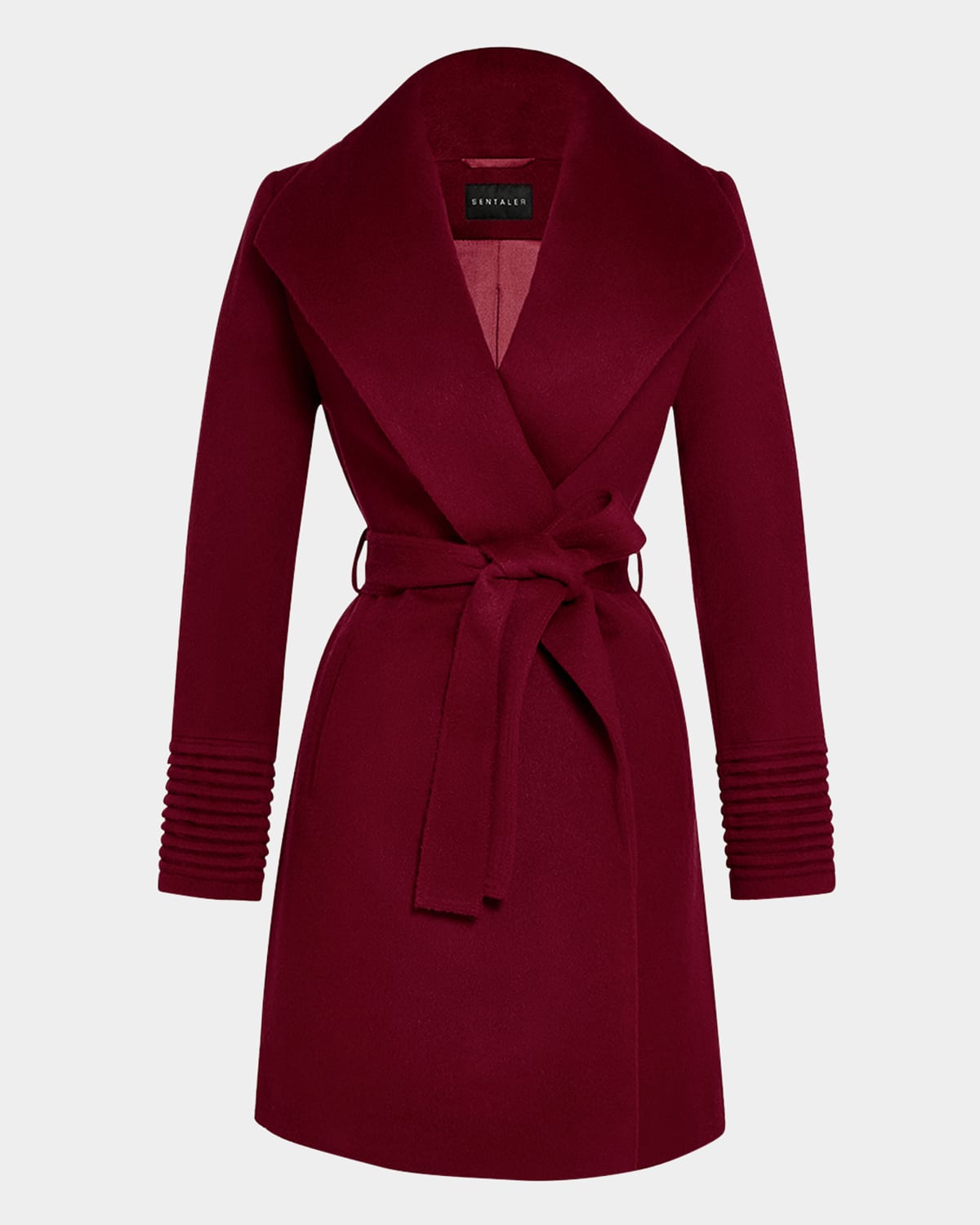 Belted Alpaca Wool Wrap Coat