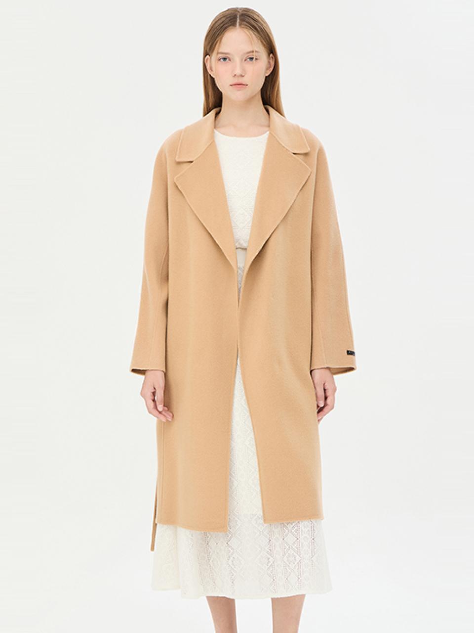 Belted Wool Tailored Collar Coat (SACT83461CA)