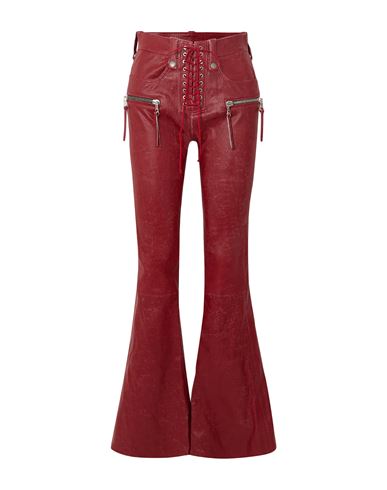 Ben Taverniti Unravel Project Woman Pants Brick Size 26 Leather, Polyester, Polyurethane