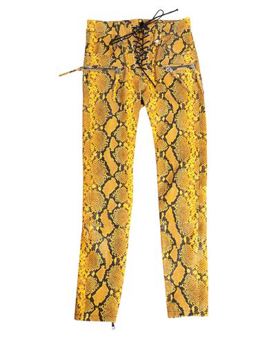 Ben Taverniti Unravel Project Woman Pants Yellow Size 25 Soft Leather, Polyester