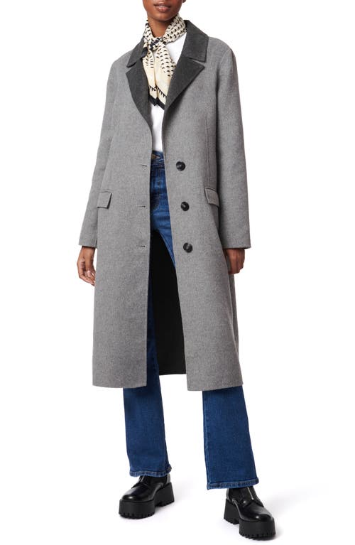 Bernardo Double Face Tailored Coat in Light Grey/Charcoal at Nordstrom, Size X-Small