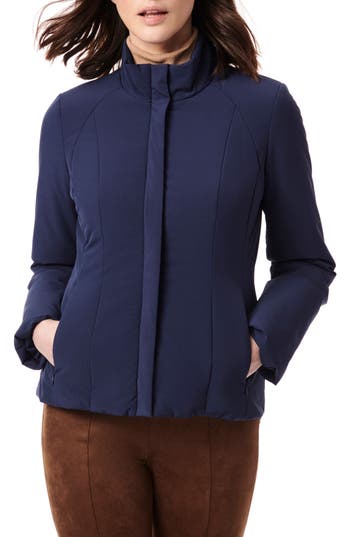 Bernardo Stand Collar Puffer Jacket in Night Shadow at Nordstrom Rack, Size X-Small