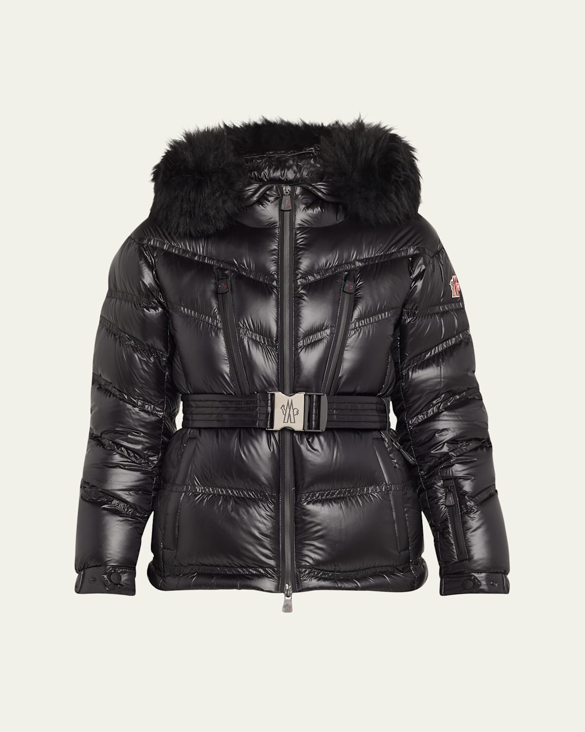 Bernis Down Ski Jacket with Detachable Shearling Trim