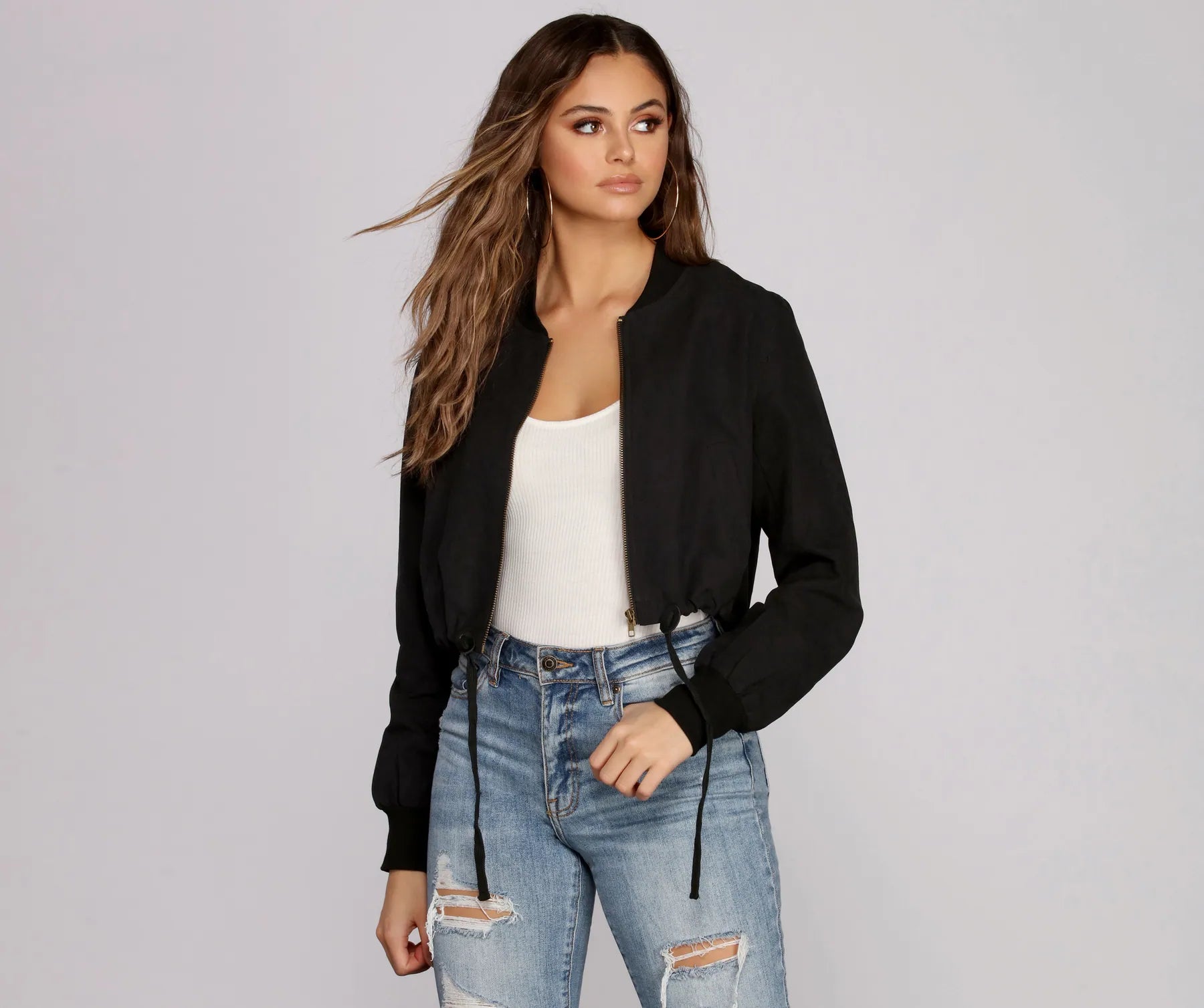 Bettah Brushed Rayon Bomber Jacket